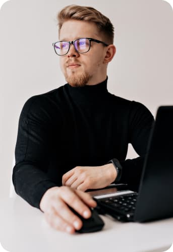 Man with laptop